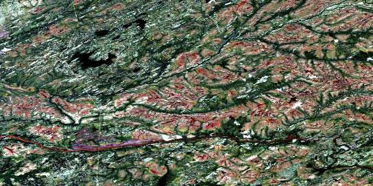 Lac Chambois Satellite Map 032N15 at 1:50,000 scale - National Topographic System of Canada (NTS) - Orthophoto