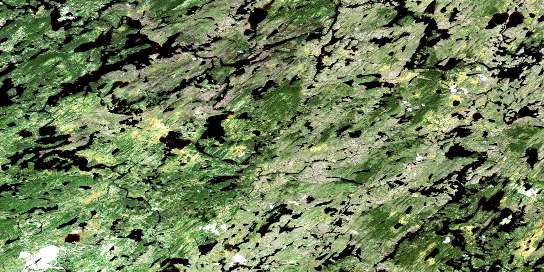 Lac Miskittenau Satellite Map 032O01 at 1:50,000 scale - National Topographic System of Canada (NTS) - Orthophoto
