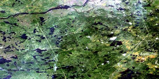 Air photo: Lac Bechard Satellite Image map 032O05 at 1:50,000 Scale