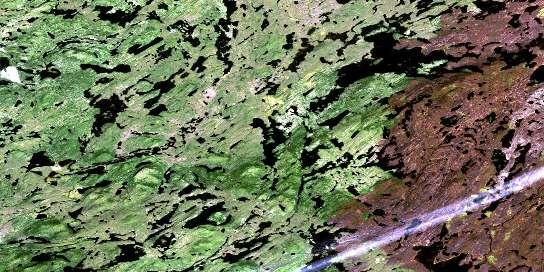 Air photo: Lac Cawachagamite Satellite Image map 032O09 at 1:50,000 Scale