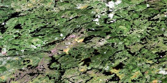 Lac Le Vilin Satellite Map 032O10 at 1:50,000 scale - National Topographic System of Canada (NTS) - Orthophoto