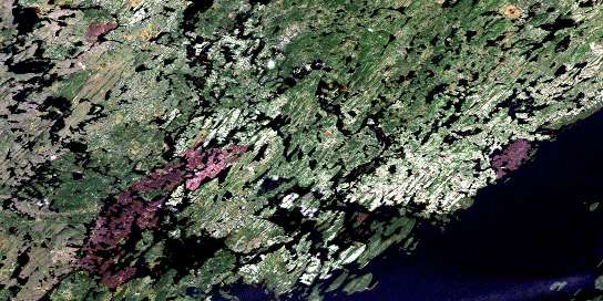 Ile Peuvereau Satellite Map 032P04 at 1:50,000 scale - National Topographic System of Canada (NTS) - Orthophoto