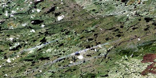 Lac Lavallette Satellite Map 033A02 at 1:50,000 scale - National Topographic System of Canada (NTS) - Orthophoto
