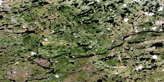 Lac Autric Satellite Map 033A03 at 1:50,000 scale - National Topographic System of Canada (NTS) - Orthophoto