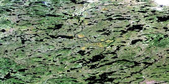 Lac Louvois Satellite Map 033A04 at 1:50,000 scale - National Topographic System of Canada (NTS) - Orthophoto