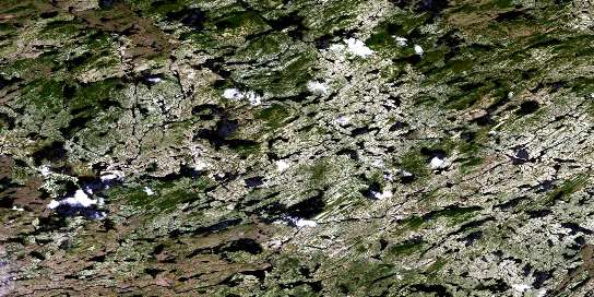 Lac Caulincourt Satellite Map 033A06 at 1:50,000 scale - National Topographic System of Canada (NTS) - Orthophoto