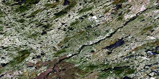 Lac Cadieux Satellite Map 033A07 at 1:50,000 scale - National Topographic System of Canada (NTS) - Orthophoto
