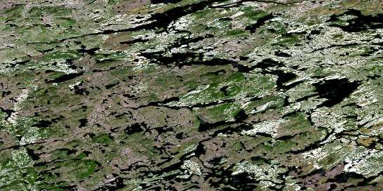 Lac Lanfranc Satellite Map 033A13 at 1:50,000 scale - National Topographic System of Canada (NTS) - Orthophoto