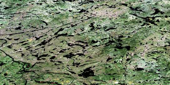 Lac Dumanoir Satellite Map 033B01 at 1:50,000 scale - National Topographic System of Canada (NTS) - Orthophoto