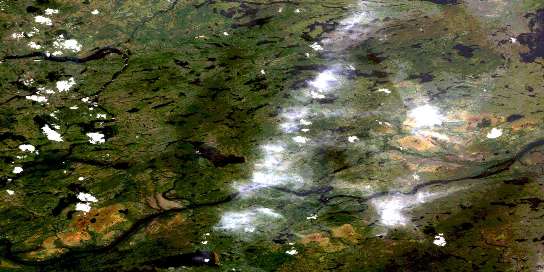 Air photo: Lac Natel Satellite Image map 033B04 at 1:50,000 Scale