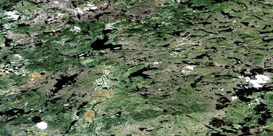 Lac Le Caron Satellite Map 033B05 at 1:50,000 scale - National Topographic System of Canada (NTS) - Orthophoto