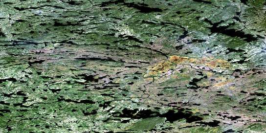 Lac Bardin Satellite Map 033B08 at 1:50,000 scale - National Topographic System of Canada (NTS) - Orthophoto