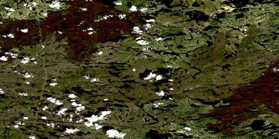 Lac Miramon Satellite Map 033B15 at 1:50,000 scale - National Topographic System of Canada (NTS) - Orthophoto