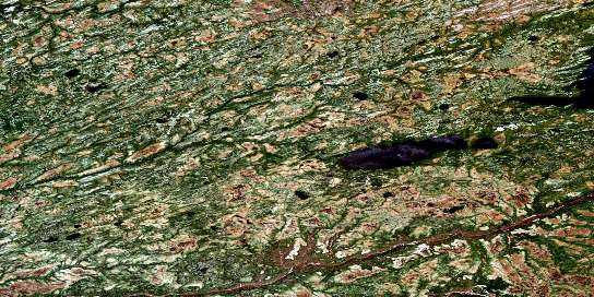 Lac Elmer Satellite Map 033C05 at 1:50,000 scale - National Topographic System of Canada (NTS) - Orthophoto