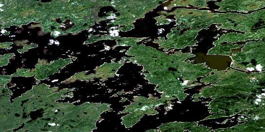 Baie Kasipaskatch Satellite Map 033C09 at 1:50,000 scale - National Topographic System of Canada (NTS) - Orthophoto