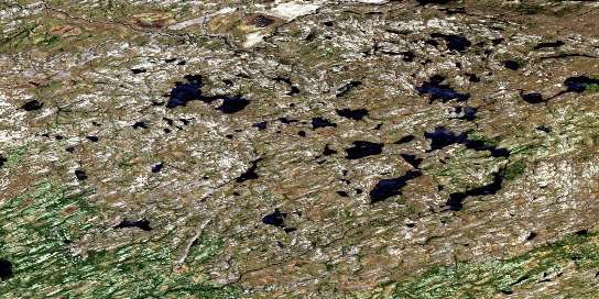 Lac Conn Satellite Map 033C12 at 1:50,000 scale - National Topographic System of Canada (NTS) - Orthophoto