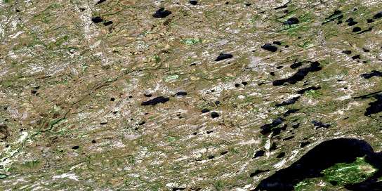  Satellite Map 033C13 at 1:50,000 scale - National Topographic System of Canada (NTS) - Orthophoto