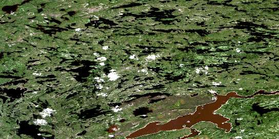 Air photo: Lac Janin Satellite Image map 033C16 at 1:50,000 Scale