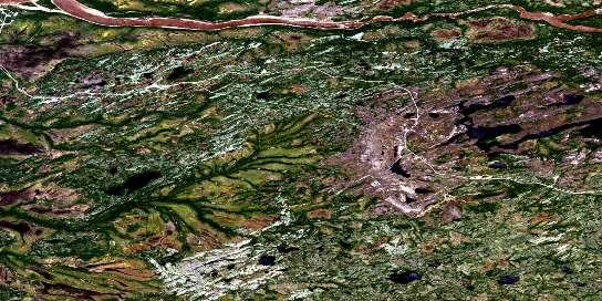 Riviere Au Mouton Satellite Map 033D01 at 1:50,000 scale - National Topographic System of Canada (NTS) - Orthophoto