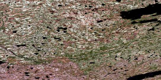 Lac De L'Astree Satellite Map 033E08 at 1:50,000 scale - National Topographic System of Canada (NTS) - Orthophoto