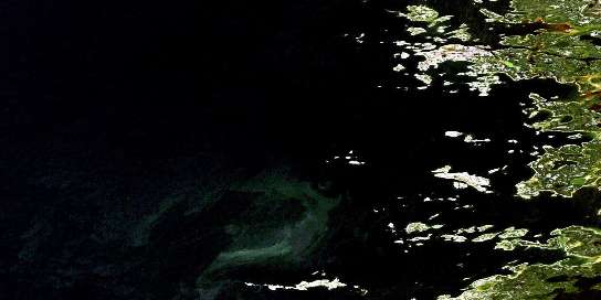 Akwatuk Bay Satellite Map 033E11 at 1:50,000 scale - National Topographic System of Canada (NTS) - Orthophoto