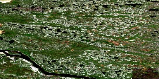 Ile Goat Satellite Map 033E15 at 1:50,000 scale - National Topographic System of Canada (NTS) - Orthophoto