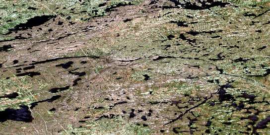 Lac Kowskatehkakmow Satellite Map 033F06 at 1:50,000 scale - National Topographic System of Canada (NTS) - Orthophoto