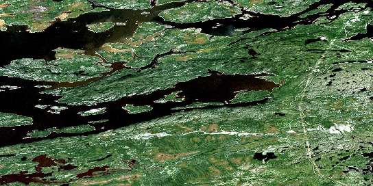 Colline Masson Satellite Map 033F09 at 1:50,000 scale - National Topographic System of Canada (NTS) - Orthophoto