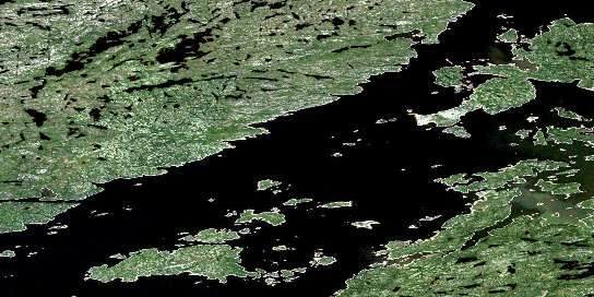 Baie Carbillet Satellite Map 033F15 at 1:50,000 scale - National Topographic System of Canada (NTS) - Orthophoto