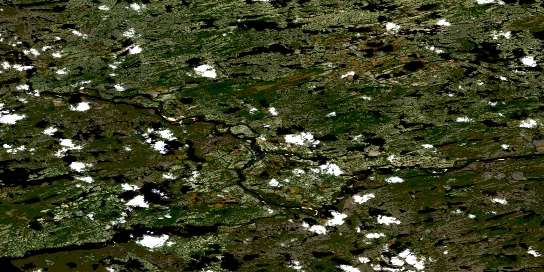 Lac Lakanal Satellite Map 033G01 at 1:50,000 scale - National Topographic System of Canada (NTS) - Orthophoto