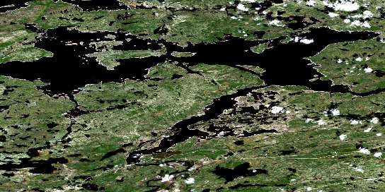 Air photo: Baie Gavaudan Satellite Image map 033G10 at 1:50,000 Scale