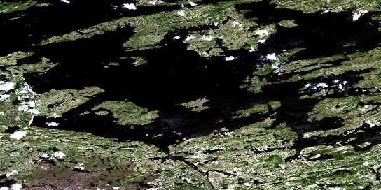 Reservoir De Lg Quatre Satellite Map 033H14 at 1:50,000 scale - National Topographic System of Canada (NTS) - Orthophoto