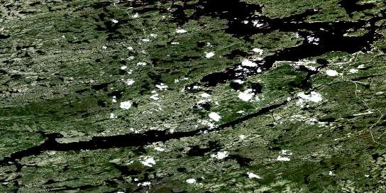 Lac Jobert Satellite Map 033I02 at 1:50,000 scale - National Topographic System of Canada (NTS) - Orthophoto
