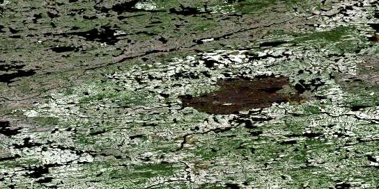 Lac Grandjean Satellite Map 033J08 at 1:50,000 scale - National Topographic System of Canada (NTS) - Orthophoto