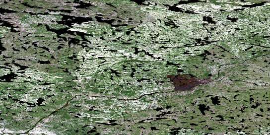 Air photo: Lac Dervilliers Satellite Image map 033J10 at 1:50,000 Scale