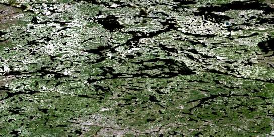 Lac Kinglet Satellite Map 033J11 at 1:50,000 scale - National Topographic System of Canada (NTS) - Orthophoto