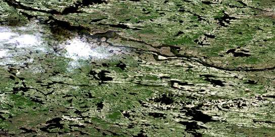 Lac Delaur Satellite Map 033J15 at 1:50,000 scale - National Topographic System of Canada (NTS) - Orthophoto