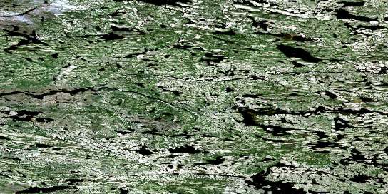 Lac Morpain Satellite Map 033J16 at 1:50,000 scale - National Topographic System of Canada (NTS) - Orthophoto