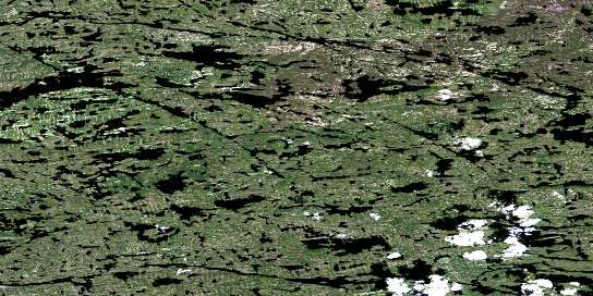 Lac Pamigamachi Satellite Map 033K03 at 1:50,000 scale - National Topographic System of Canada (NTS) - Orthophoto