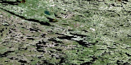 Lac Silvy Satellite Map 033K09 at 1:50,000 scale - National Topographic System of Canada (NTS) - Orthophoto