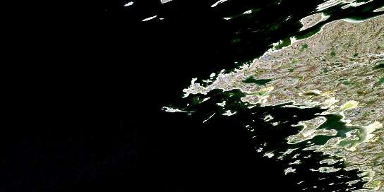 Air photo: Cape Jones Island Satellite Image map 033L12 at 1:50,000 Scale