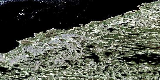 Pointe Vauquelin Satellite Map 033L15 at 1:50,000 scale - National Topographic System of Canada (NTS) - Orthophoto