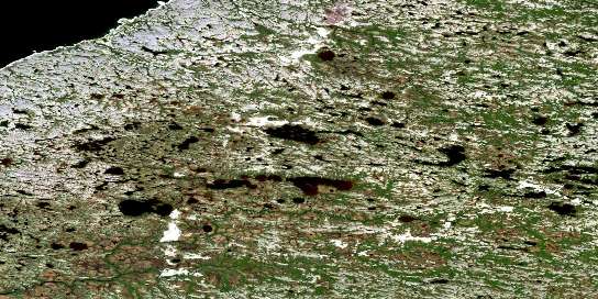Lac Benoit Satellite Map 033N04 at 1:50,000 scale - National Topographic System of Canada (NTS) - Orthophoto