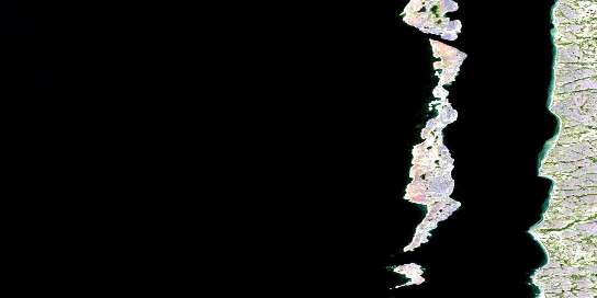 Umiujaq Satellite Map 034C10 at 1:50,000 scale - National Topographic System of Canada (NTS) - Orthophoto