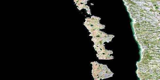 Air photo: Davieau Island Satellite Image map 034F02 at 1:50,000 Scale