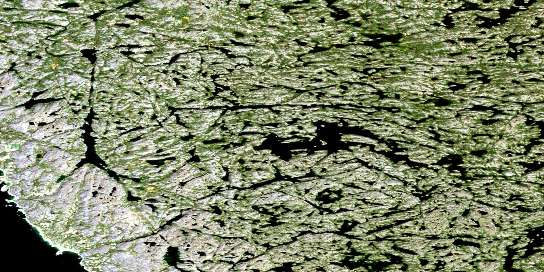 Pointe Kangikittuq Satellite Map 034F15 at 1:50,000 scale - National Topographic System of Canada (NTS) - Orthophoto