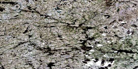 Lac Macmahon Satellite Map 034H02 at 1:50,000 scale - National Topographic System of Canada (NTS) - Orthophoto
