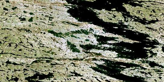Lac Chavigny Satellite Map 034J03 at 1:50,000 scale - National Topographic System of Canada (NTS) - Orthophoto