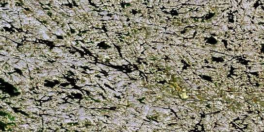 Lac Dutort Satellite Map 034K13 at 1:50,000 scale - National Topographic System of Canada (NTS) - Orthophoto