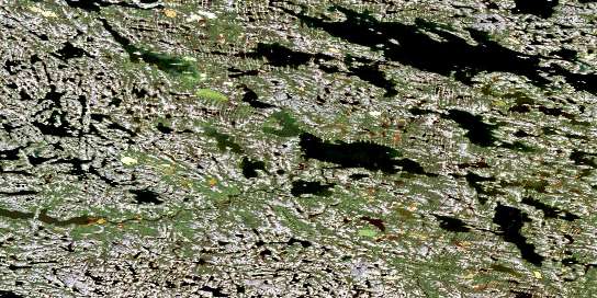 Lac Mangnuc Satellite Map 034N07 at 1:50,000 scale - National Topographic System of Canada (NTS) - Orthophoto